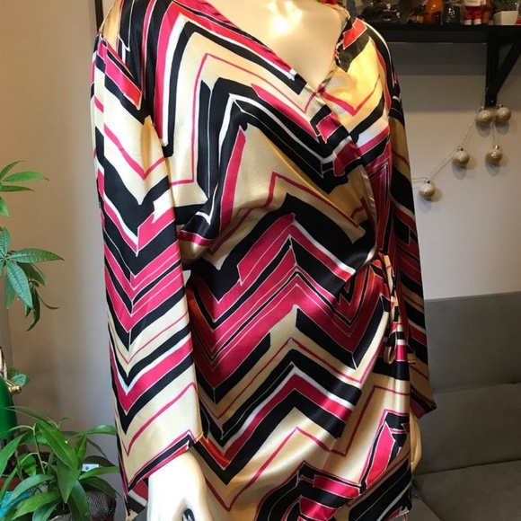 Vintage Ashley Stewart Disco Wrap Blouse - Picture 2 of 4